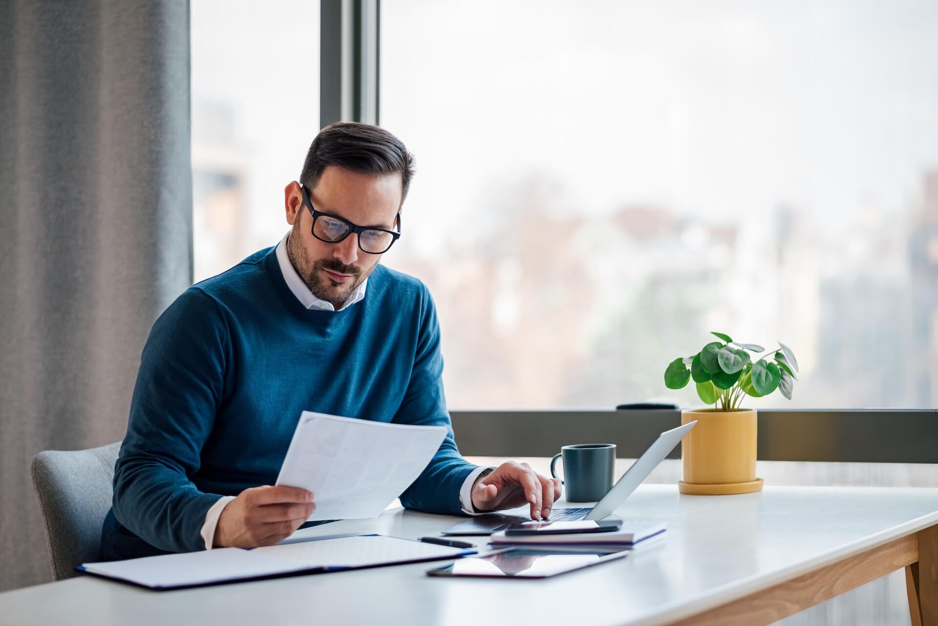 checking finance application document
